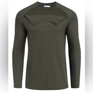 Deyeek Unisex Chemo Port Access Long Sleeve Shirt Black Size L NWT